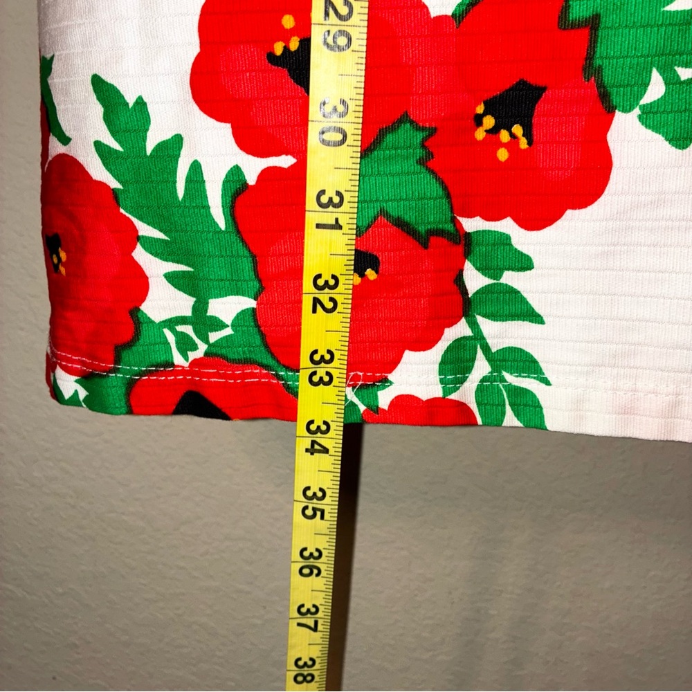 15% Discount - 70’s Vintage Malia Honolulu Red & Green Sheath Dress with pockets - Picture 5 of 10